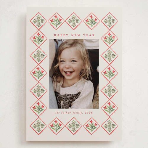 This is a ivory holiday photo cards with standard by Petra Kern called gretchen printing on recycled smooth signature in grand