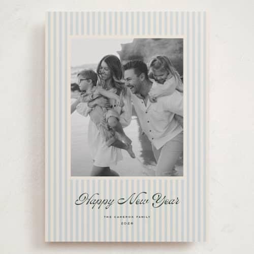 This is a mint holiday photo cards with standard by Wildfield Paper Co called newport printing on recycled smooth signature in grand