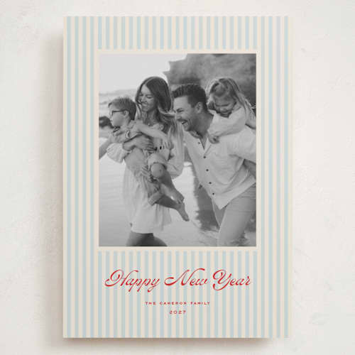 This is a berry holiday photo cards with standard by Wildfield Paper Co called newport printing on recycled smooth signature in grand