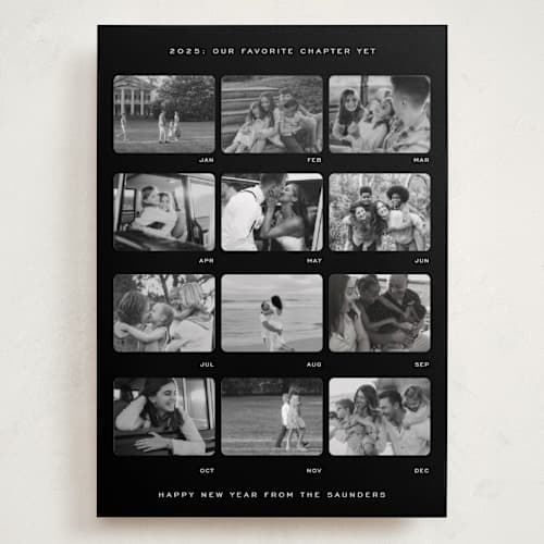 This is a darkroom holiday photo cards with standard by Adelyn T. called contact sheet printing on recycled smooth signature in grand