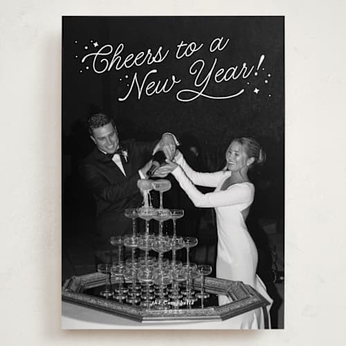 This is a snow holiday photo cards with standard by Kate Ahn called lively note printing on recycled smooth signature in grand