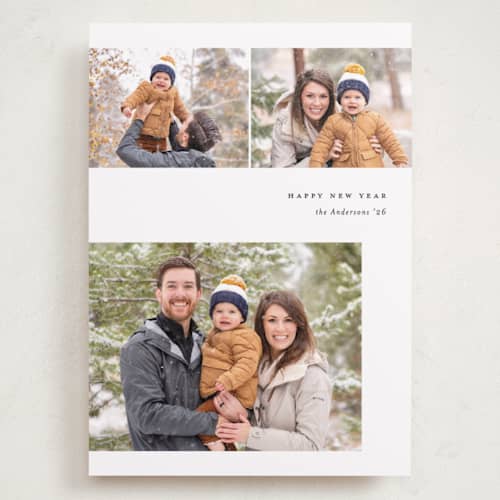 This is a cotton holiday photo cards with standard by Carolyn Nicks called enlighten printing on recycled smooth signature in grand