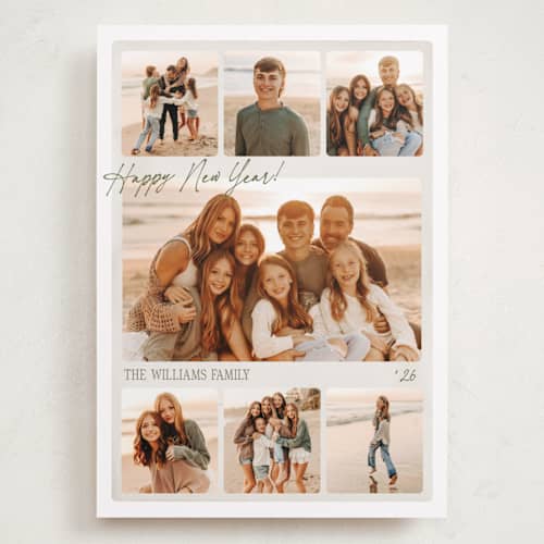 This is a snow holiday photo cards with standard by Robert and Stella called film collage printing on recycled smooth signature in grand