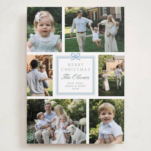 This is a frost holiday photo cards with standard by Alston Foster called the best gifts printing on recycled smooth signature in grand