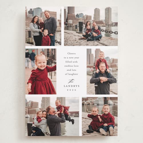 This is a coal holiday photo cards with standard by Jennifer Postorino called all around printing on recycled smooth signature in grand