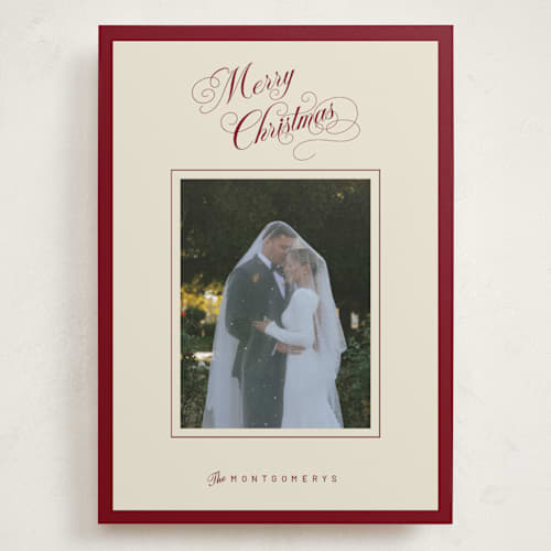 This is a mulled wine holiday photo cards with standard by Jen Ramsey called christmas elegance printing on recycled smooth signature in grand