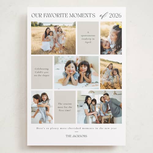 This is a tinsel holiday photo cards with standard by Adelyn T. called favourite moments printing on recycled smooth signature in grand