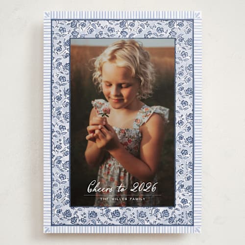 This is a frost holiday photo cards with standard by Jenna Holcomb called a cottage christmas printing on recycled smooth signature in grand