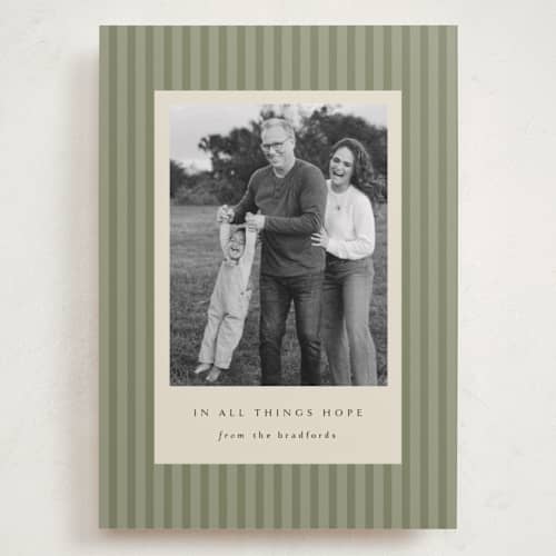 This is a olive holiday photo cards with standard by Amy Kross called harpeth printing on recycled smooth signature in grand