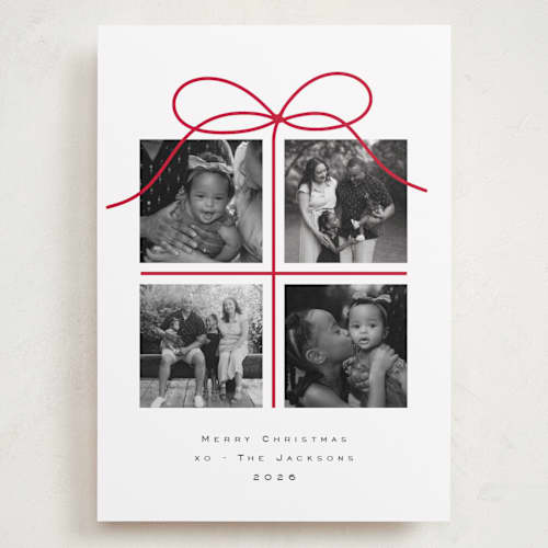 This is a snow holiday photo cards with standard by Jenny Millington called christmas gift printing on recycled smooth signature in grand
