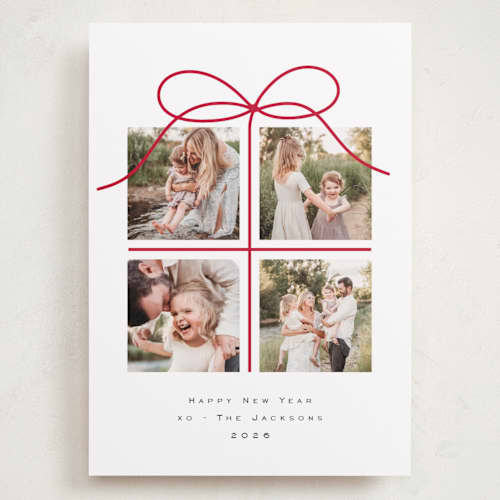 This is a snow holiday photo cards with standard by Jenny Millington called christmas gift printing on recycled smooth signature in grand