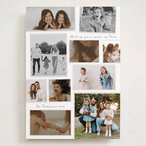 This is a winter holiday photo cards with standard by Ashlee Townsend called season of memories printing on recycled smooth signature in grand