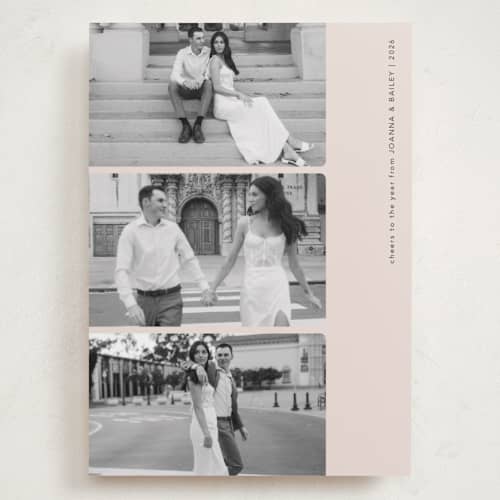 This is a sugar plum holiday photo cards with standard by Morgan Kendall called viewfinder printing on recycled smooth signature in grand