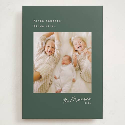 This is a mistletoe holiday photo cards with standard by Hudson meet Rose called kinda printing on recycled smooth signature in grand