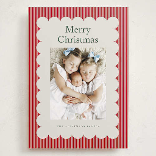 This is a cherry holiday photo cards with standard by Nicoletta Savod called charm printing on recycled smooth signature in grand