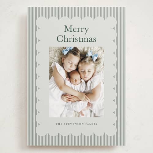 This is a evergreen holiday photo cards with standard by Nicoletta Savod called charm printing on recycled smooth signature in grand