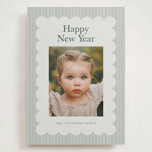 This is a evergreen holiday photo cards with standard by Nicoletta Savod called charm printing on recycled smooth signature in grand