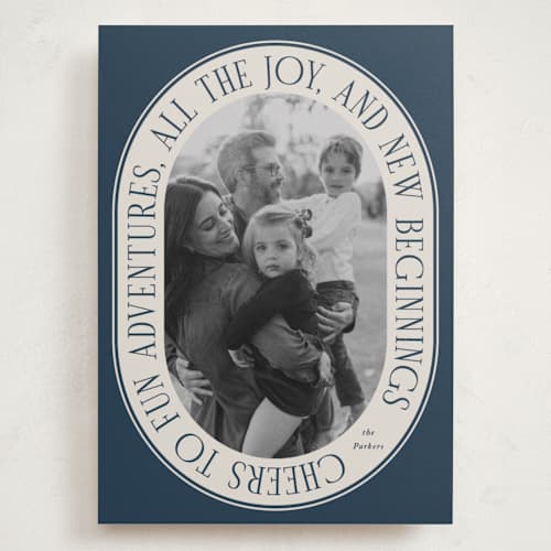 This is a night holiday photo cards with standard by Brianne Larsen called come adore printing on recycled smooth signature in grand