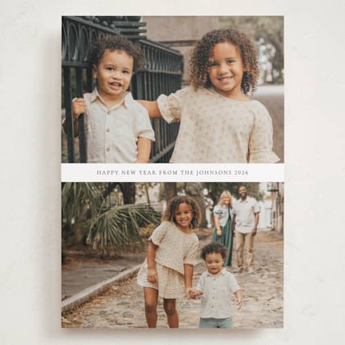 This is a cloud holiday photo cards with standard by Nicole Walsh called deux printing on recycled smooth signature in grand