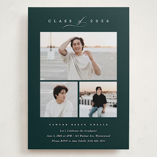 This is a big sur graduation invitations with standard by Carolyn MacLaren called multi classic printing on recycled smooth signature in grand