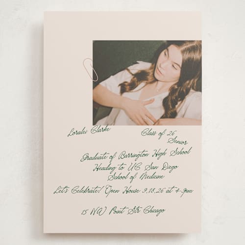 This is a kaitoke graduation invitations with standard by Phrosné Barwood called my finest diary scribble printing on recycled smooth signature in grand