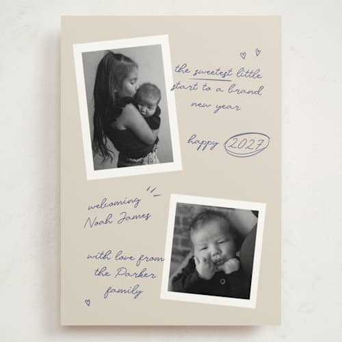 This is a eggnog babys first christmas with standard by Mai Design called tender new year printing on signature in grand