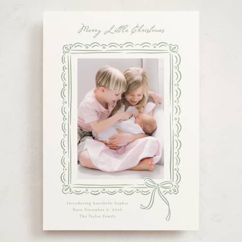 This is a evergreen babys first christmas with standard by Erin German called merry little christmas printing on signature in grand