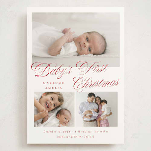This is a holly berry babys first christmas with standard by Emily Betts called classic baby printing on signature in grand