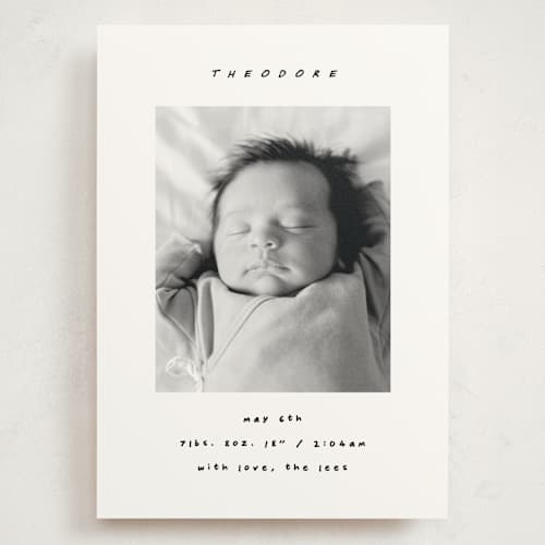 This is a snow grand birth announcements with standard by AK Graphics called pano printing on signature in grand