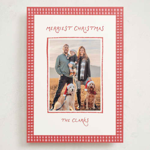 This is a peppermint holiday photo cards with standard by Olivia Williams called picnic printing on signature in grand