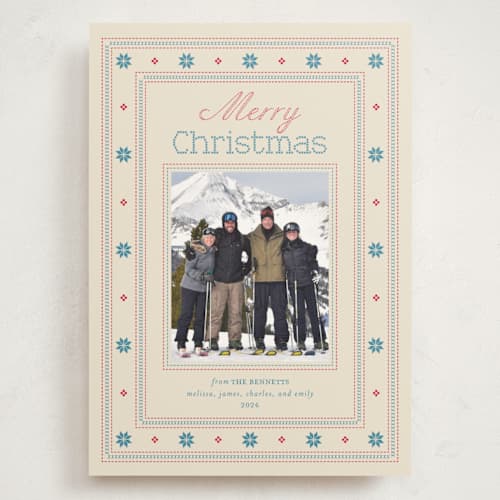 This is a ice holiday photo cards with standard by Erika Firm called saint moritz printing on signature in grand
