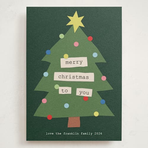 This is a garland holiday photo cards with standard by Kercia Jane called christmas collage printing on signature in grand