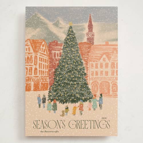 This is a cider holiday photo cards with standard by Jenna Holcomb called gathering printing on signature in grand