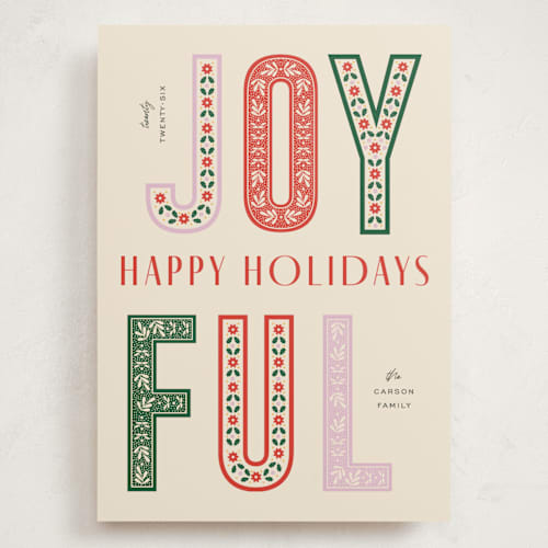 This is a fruitcake holiday photo cards with standard by Pixel and Hank called fruitcake printing on signature in grand