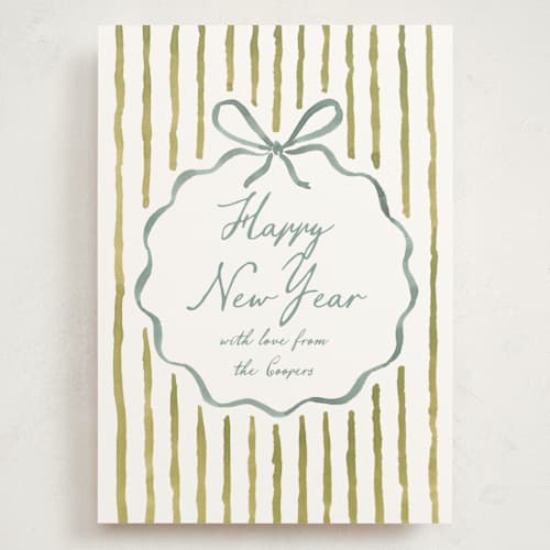 This is a cedar holiday photo cards with standard by Leia Matt called homestead charm printing on signature in grand