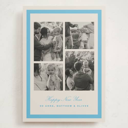 This is a ice holiday photo cards with standard by Kristie Kern called trace printing on signature in grand