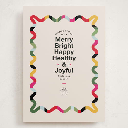 This is a confetti holiday photo cards with standard by Owl and Toad called ever so printing on signature in grand