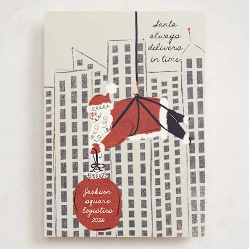 This is a soot holiday photo cards with standard by Gwen Bedat called there's always a way printing on signature in grand