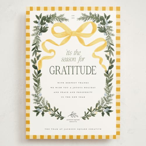 This is a halo holiday photo cards with standard by Jenna Holcomb called surround printing on signature in grand