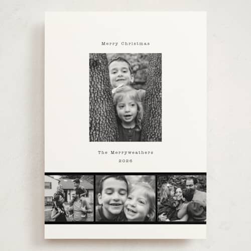 This is a ink holiday photo cards with standard by Rebekah Canavan called simple film strip printing on signature in grand