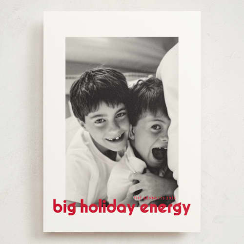 This is a cherry holiday photo cards with standard by Annie Holmquist called big holiday printing on signature in grand