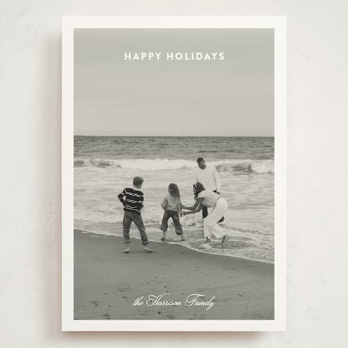 This is a snow holiday photo cards with standard by Ashlee Townsend called light study printing on signature in grand