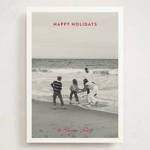 This is a holly holiday photo cards with standard by Ashlee Townsend called light study printing on signature in grand