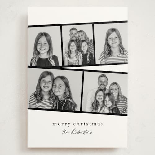 This is a snowflake holiday photo cards with standard by Jessica Williams called fancy film printing on signature in grand