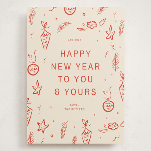 This is a tomato holiday photo cards with standard by Ani Somi called happy little holidays printing on signature in grand