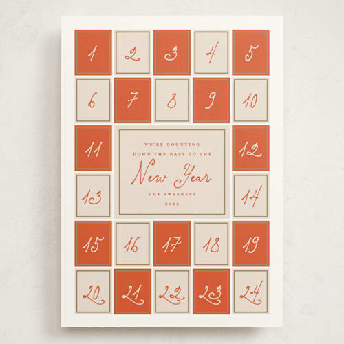 This is a spice holiday photo cards with standard by Gwen Bedat called advent printing on signature in grand