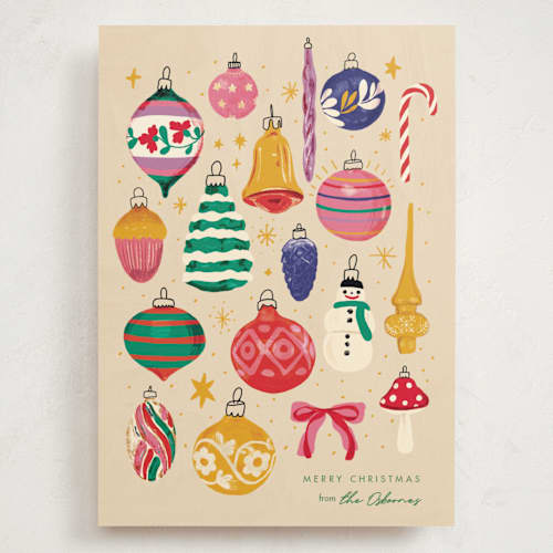 This is a ginger holiday photo cards with standard by Joanna Rosado called deck the hall printing on signature in grand