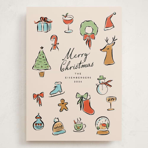 This is a almond holiday photo cards with standard by chocomocacino called glögi printing on signature in grand