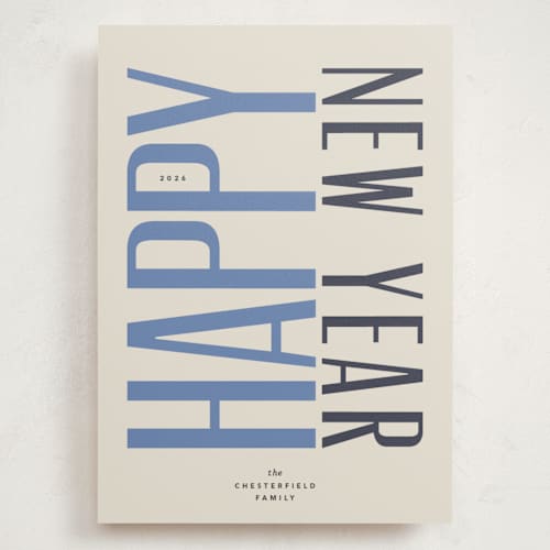 This is a starry night holiday photo cards with standard by Carrie Moradi called headline printing on signature in grand