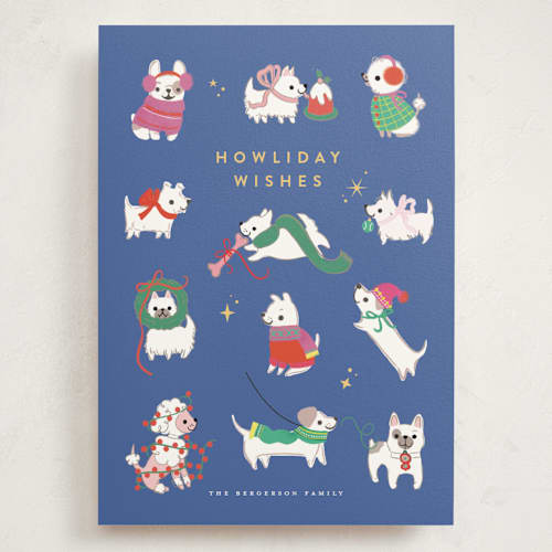 This is a bluebell holiday photo cards with standard by Itsy Belle Studio called holiday pups printing on signature in grand